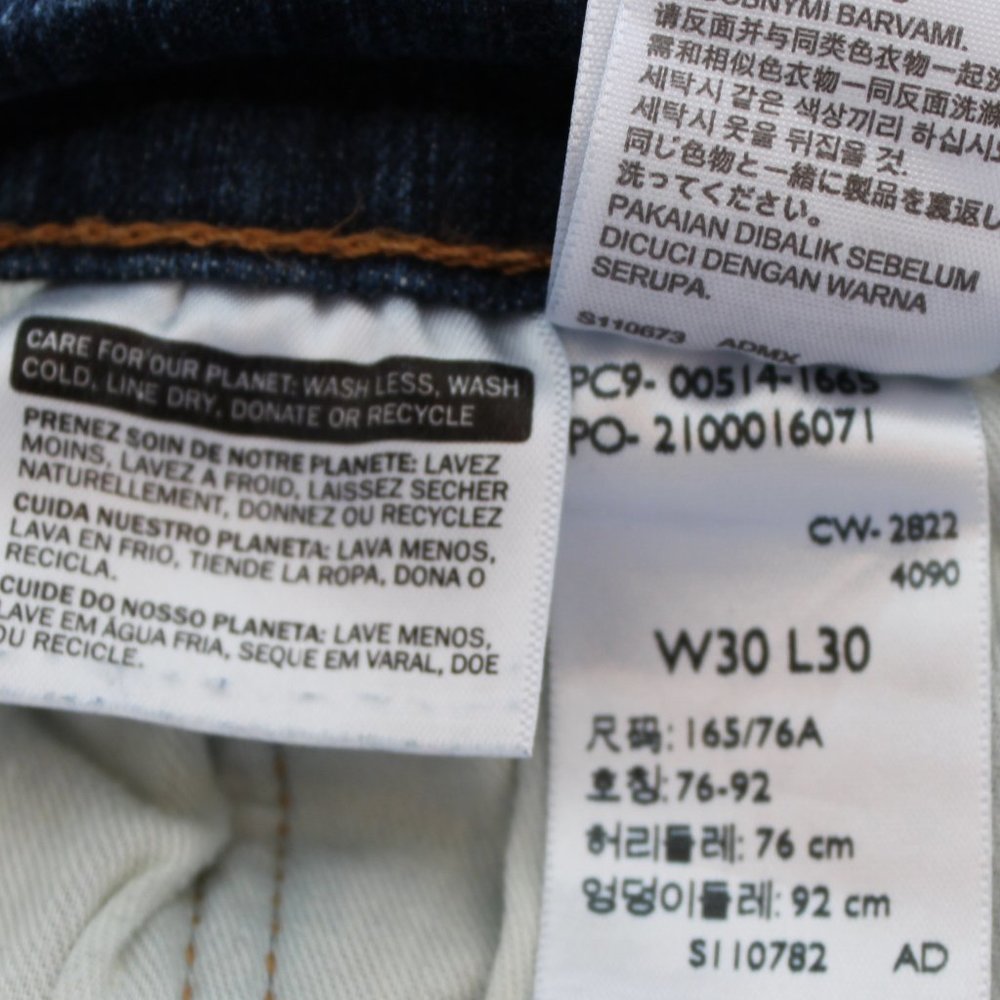 Levi Strauss & Co 514 Medium Wash Straight Leg Jeans 30w x 30l (NWOT) - Picture 10 of 16